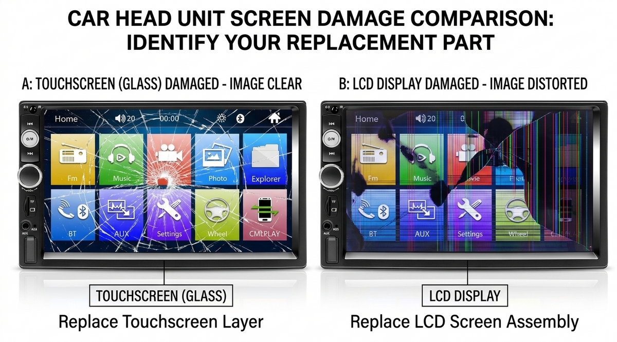 6,95 Zoll Touchscreen Panel Glas Ersatzteil Für Sony XAV-712BT