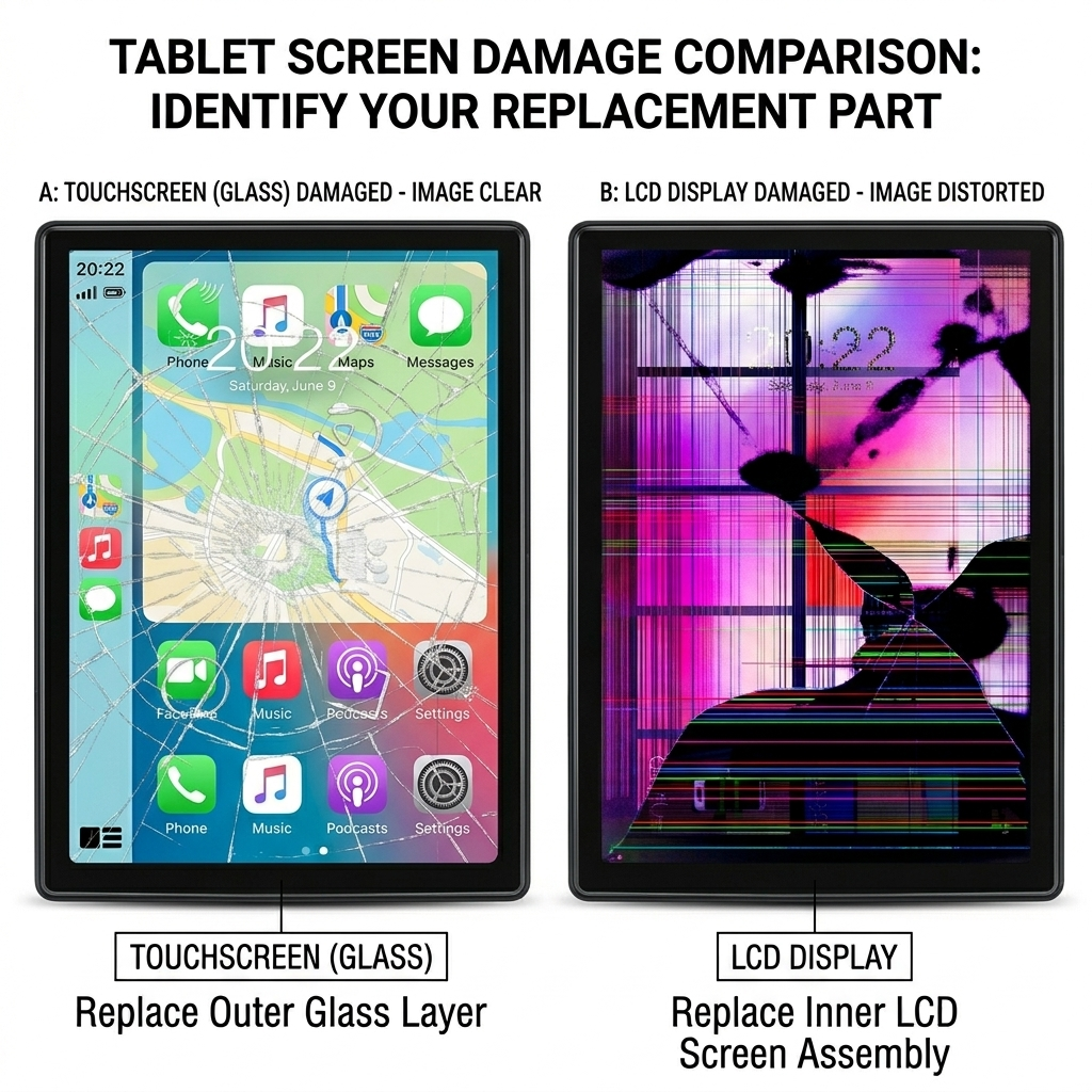 Ersatz 10,1" Touch Screen Digitizer passend für PEAQ PET 102-H232S Tablet