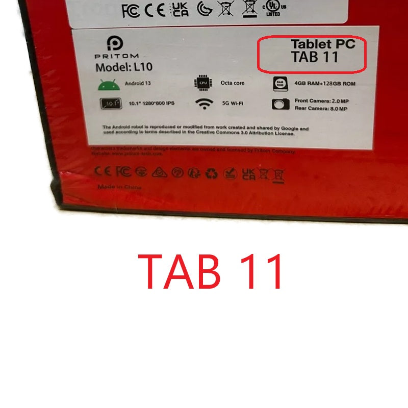 Für Pritom Tronpad Tab11 Tablet Touch Screen Digitizer Glas 10,1"