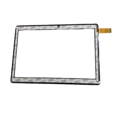 Back view of Contixo K101 touch screen glass showing adhesive tape